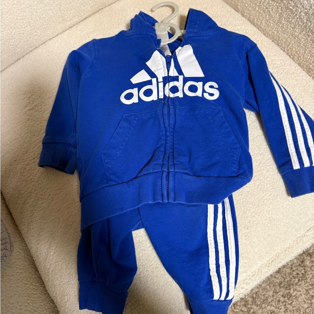 Adidas Royal Blue Kids Tracksuit with White Accents